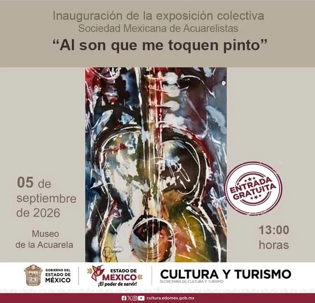 Cartel de Inauguración de la exposición colectiva "Al son que me toquen pinto"
