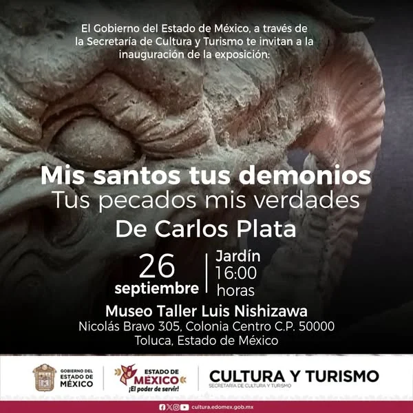 Cartel de Mis santos tus demonios. Tus pecados mis verdades